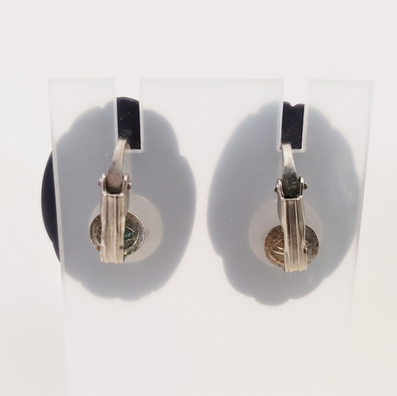 Dark Gray Wavy Acryclic Clip Ons - Picture 4 of 5